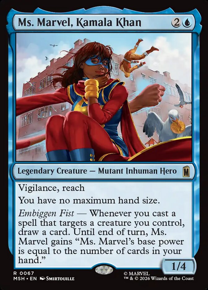 Ms. Marvel, Kamala Khan, Marvel Super Heroes Card Art