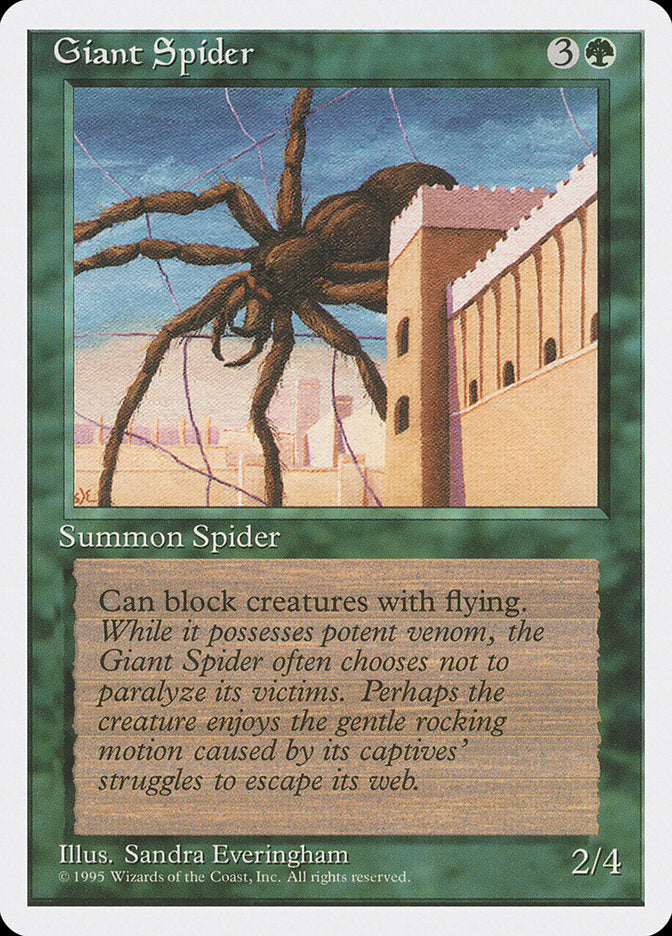 Giant Spider, Fourth edition Card Art