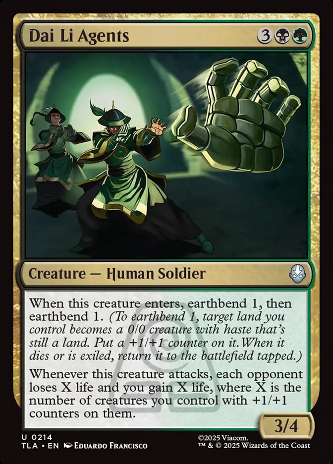 Dai Li Agents, Avatar: The Last Airbender Card Art