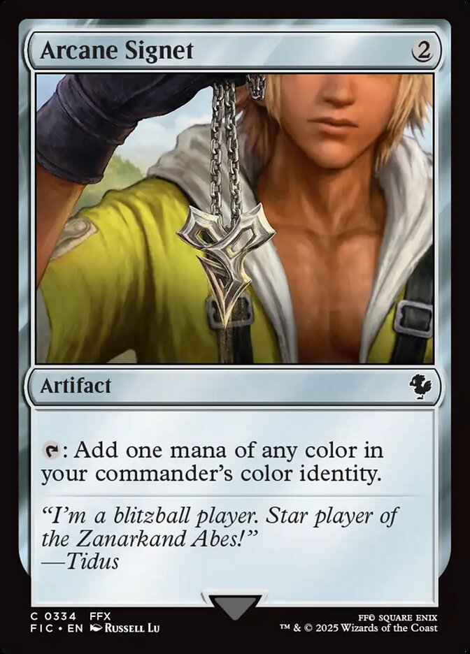 Arcane Signet, Final fantasy commander Card Art