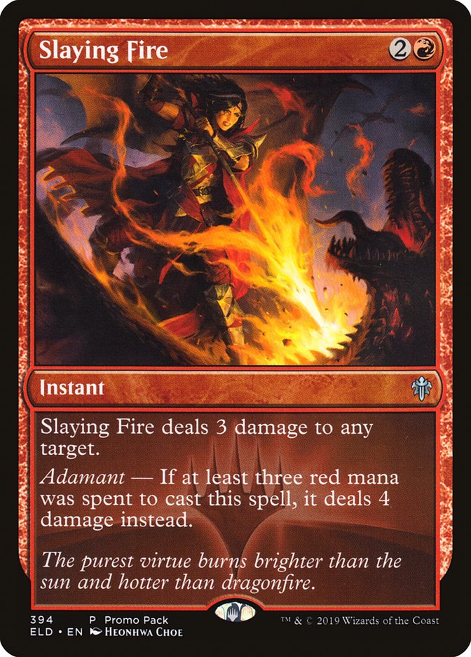 Slaying Fire, Throne Of Eldraine Card Art