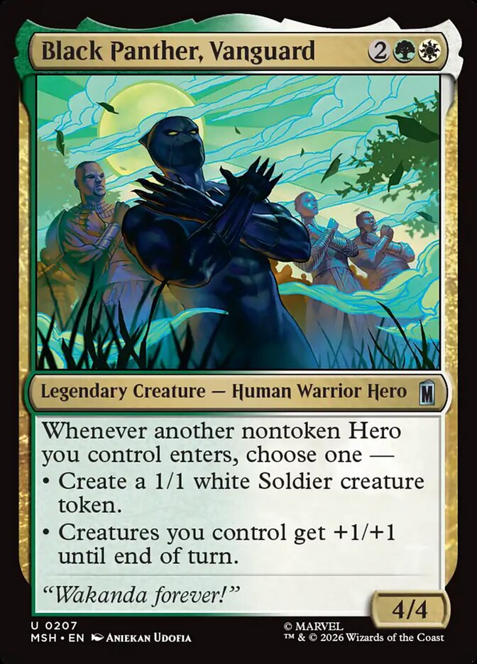 Black Panther, Vanguard, Marvel Super Heroes Card Art