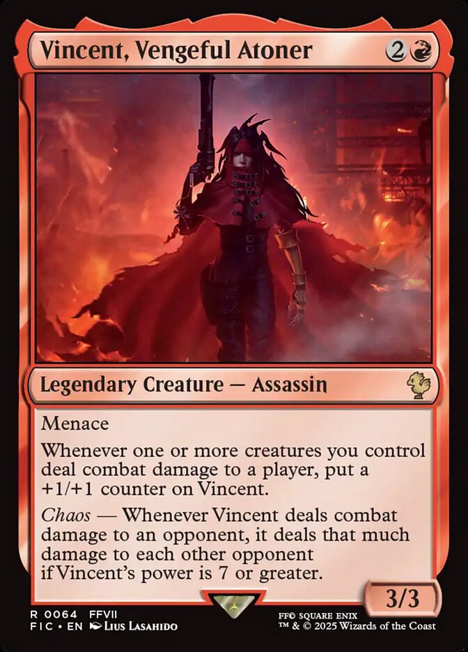 Vincent, Vengeful Atoner, Final fantasy commander Card Art