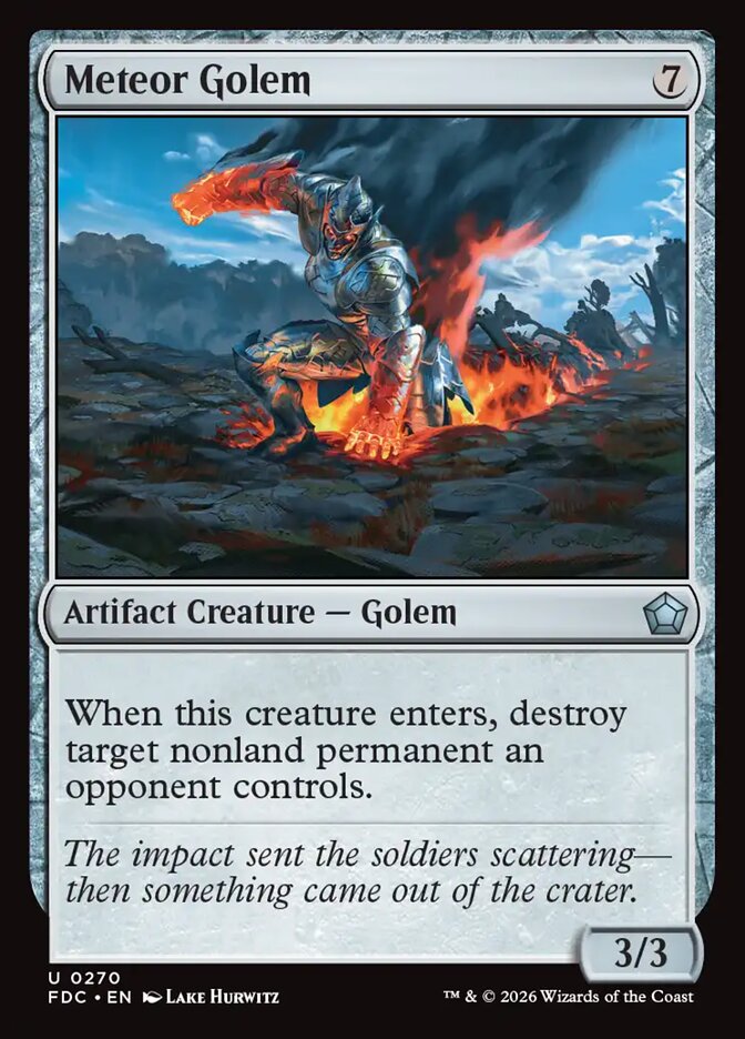 Meteor Golem, Foundations Commander Card Art