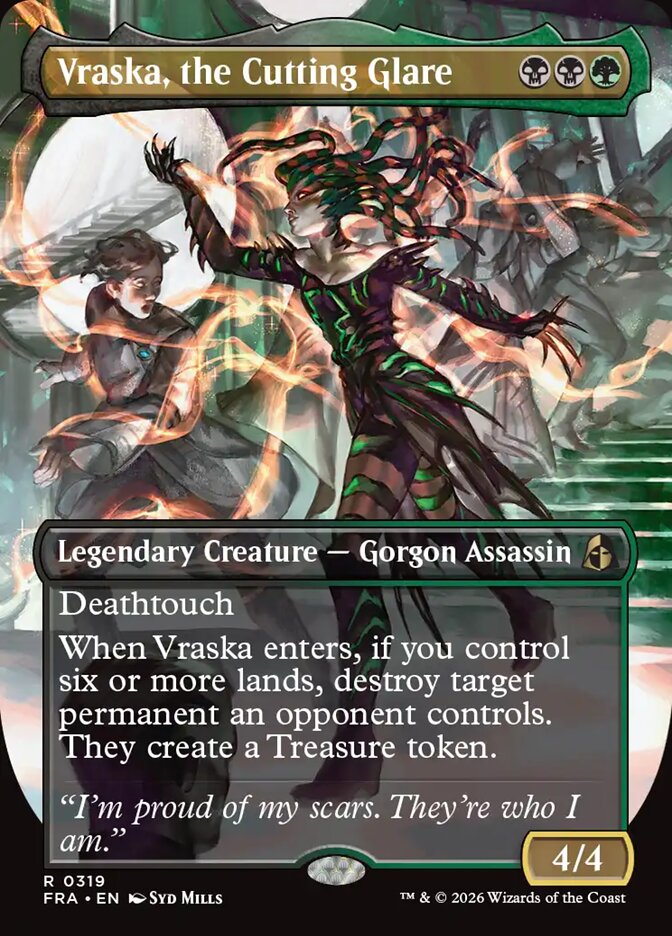 Vraska, the Cutting Glare, Reality Fracture Card Art