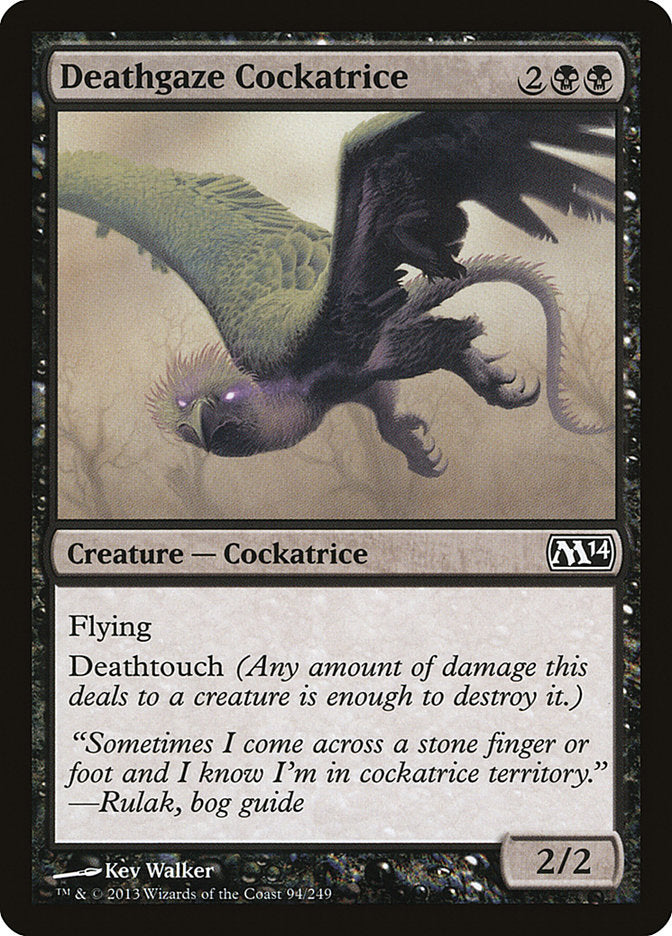 Deathgaze Cockatrice, Magic 2014 Card Art