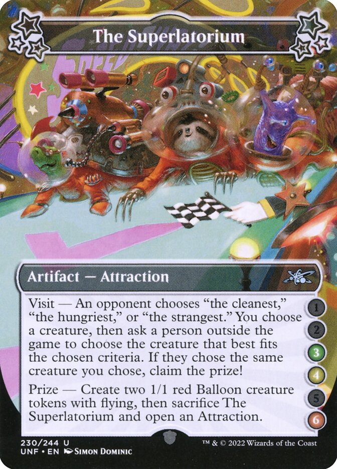 The Superlatorium, Unfinity Card Art