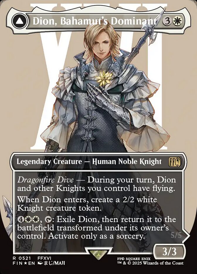Dion, Bahamut's Dominant // Bahamut, Warden of Light, Final fantasy Card Art