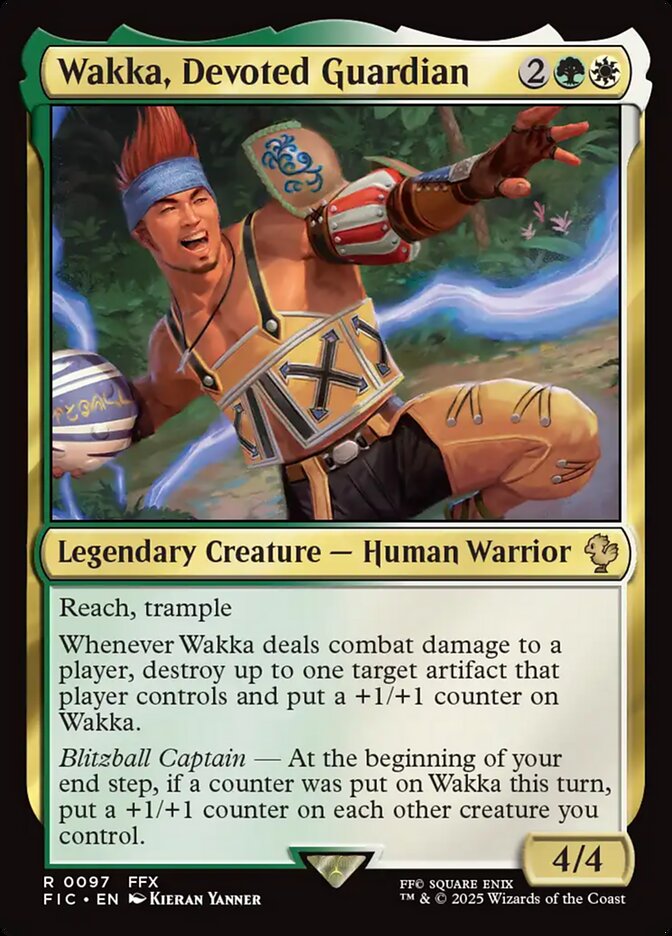 Wakka, Devoted Guardian, Final fantasy commander Card Art