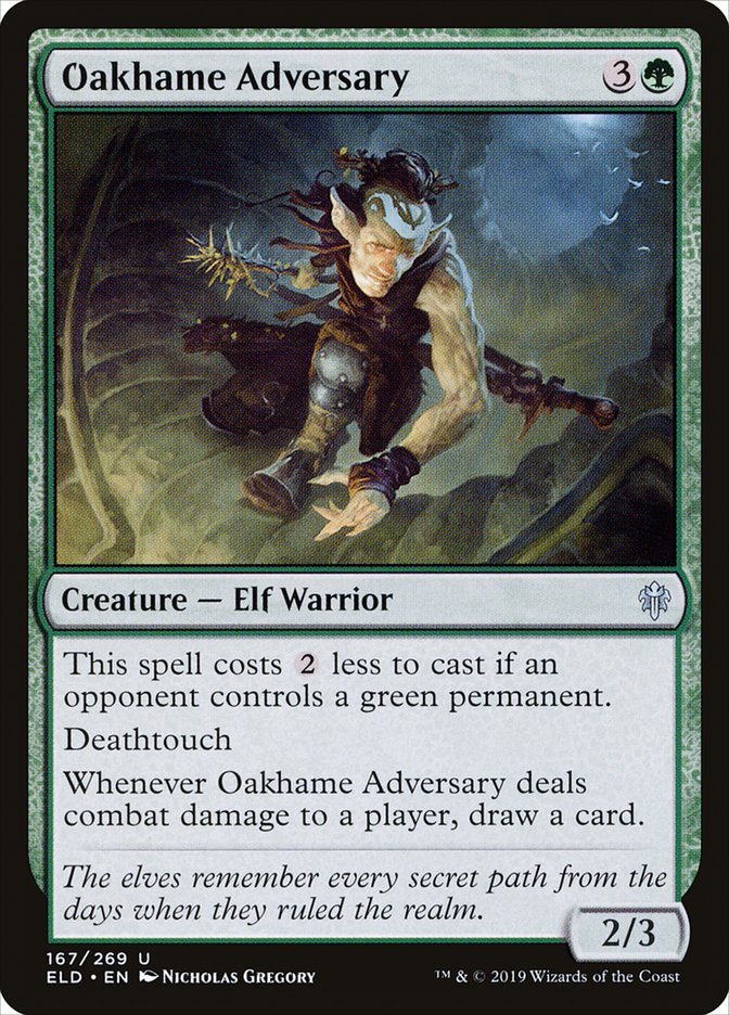 Oakhame Adversary, Throne of eldraine Card Art