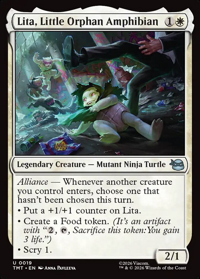 Lita, Little Orphan Amphibian, Teenage Mutant Ninja Turtles Card Art
