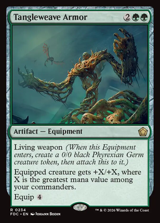 Tangleweave Armor, Foundations Commander Card Art