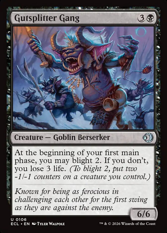 Gutsplitter Gang, Lorwyn Eclipsed Card Art