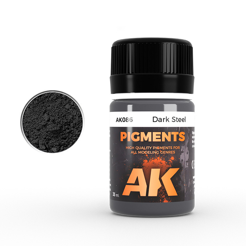AK Interactive - Pigments - Dark Steel - 35ml