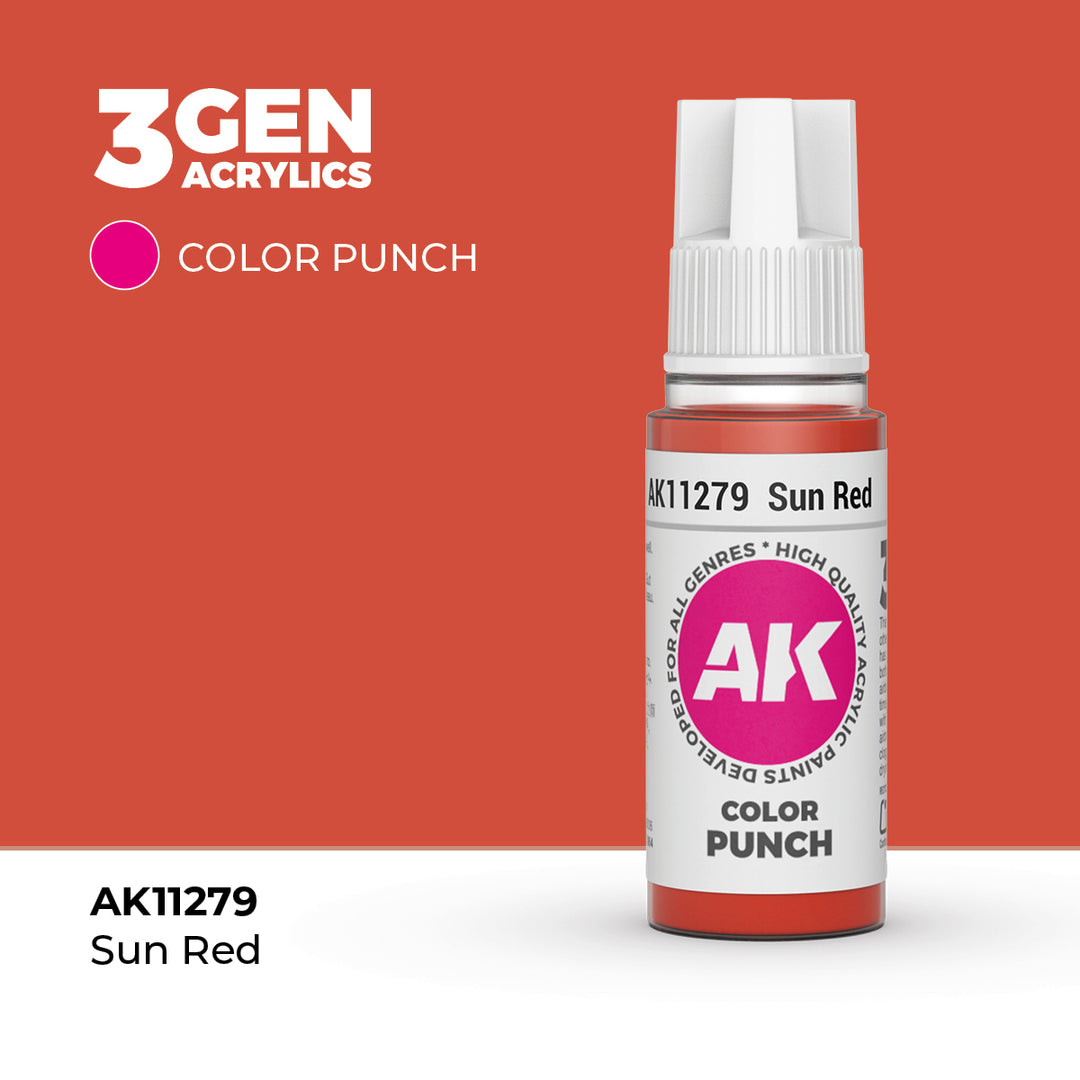 AK Interactive - 3GEN Acrylics - Sun Red AK11279