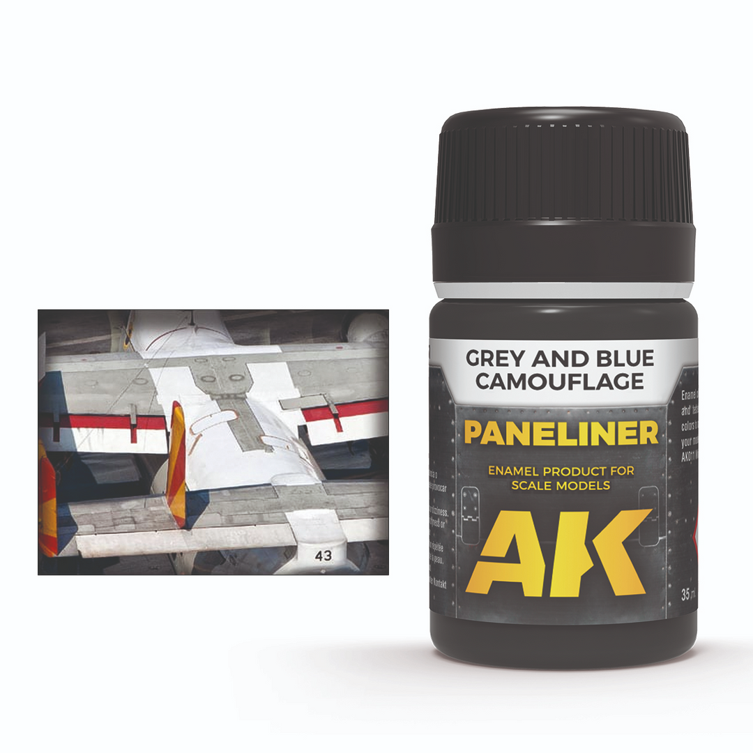 AK Interactive - Paneliner - Grey & Blue Camouflage - 35ml