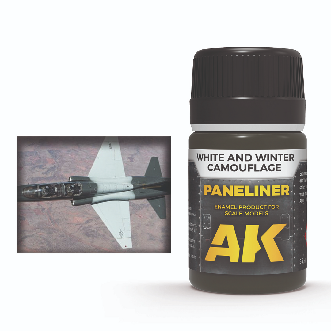 AK Interactive - Paneliner - White & Winter Camouflage - 35ml