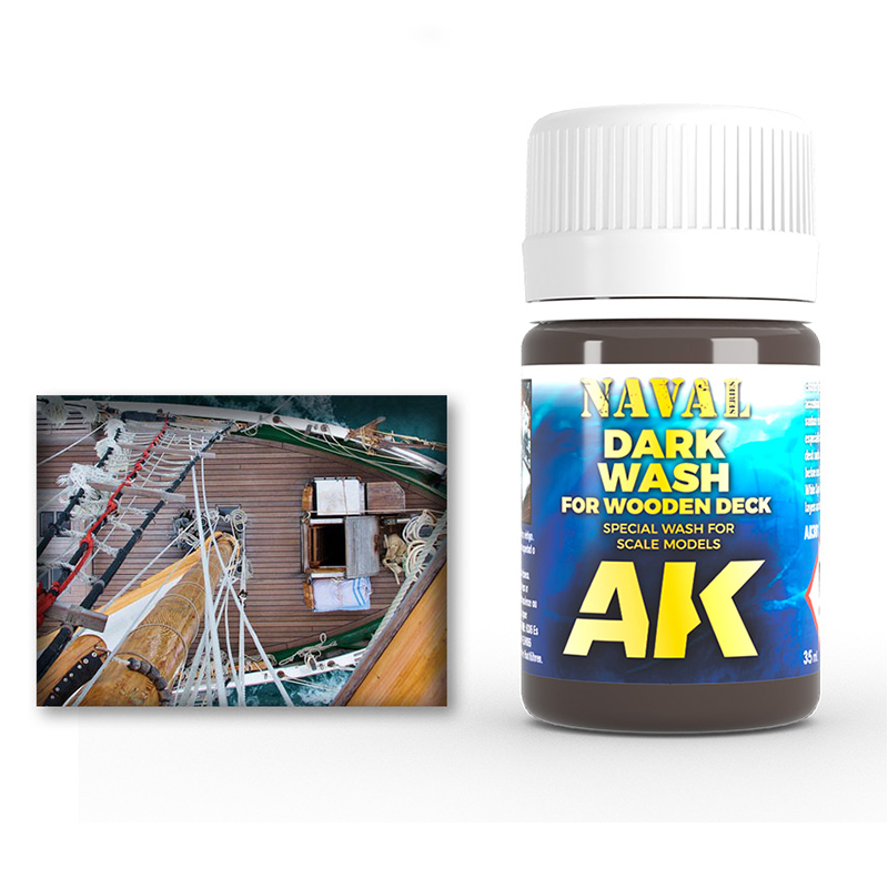 AK Interactive - Wash - Dark Wood Deck - 35ml