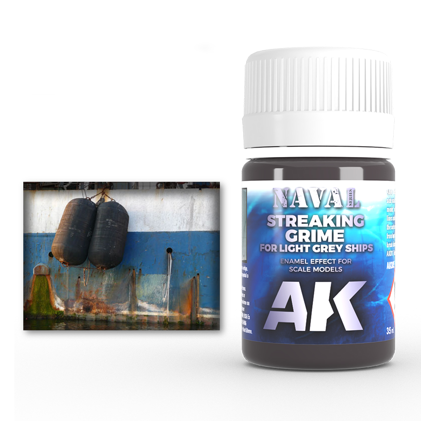 AK Interactive - Streaking - Grime for Light Grey Ships - 35ml