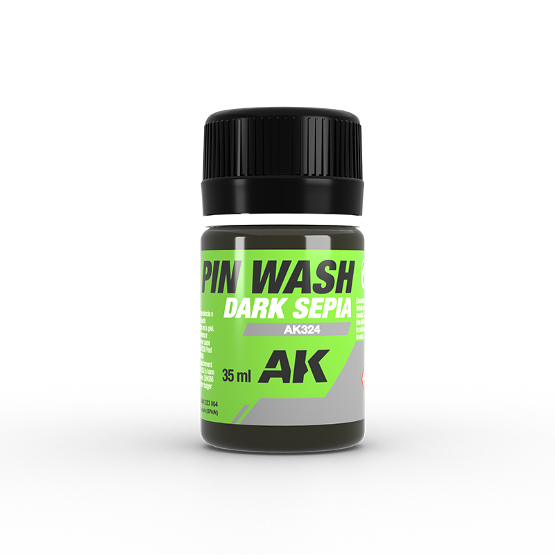 AK Interactive - Pin Wash - Dark Sepia - 35ml