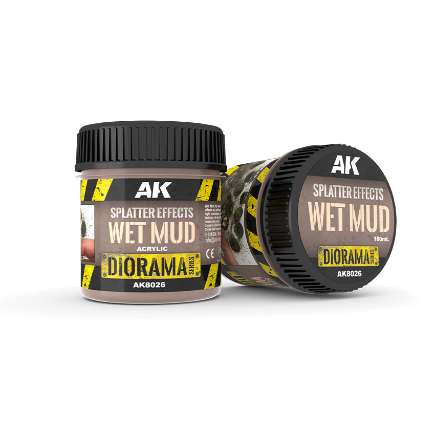 AK Interactive - Diorama - Splatter Effects Wet Mud - 100ml