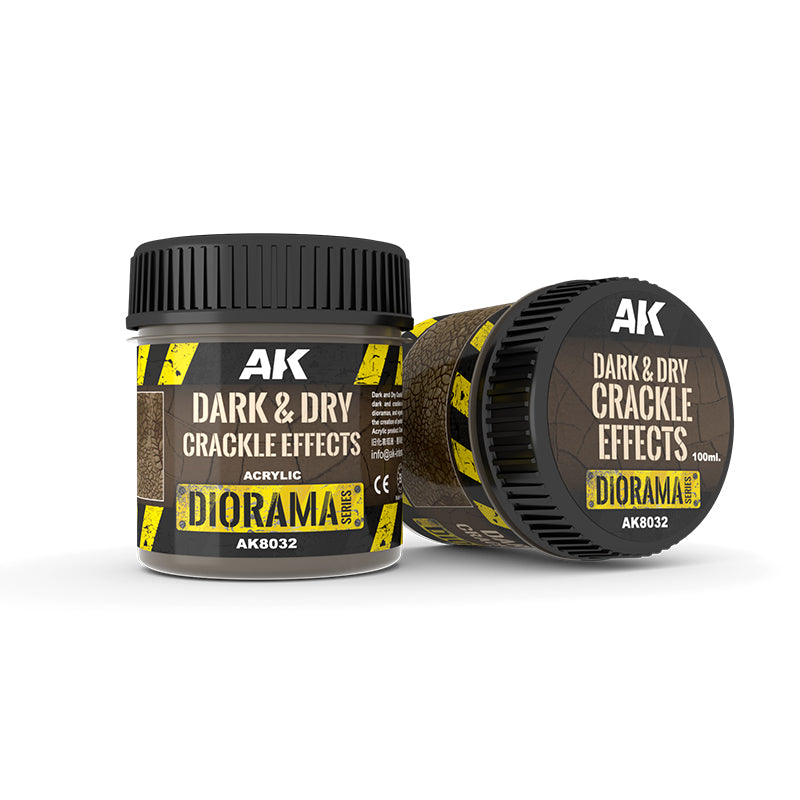 AK Interactive - Diorama - Dark & Dry crackle effects - 100ml