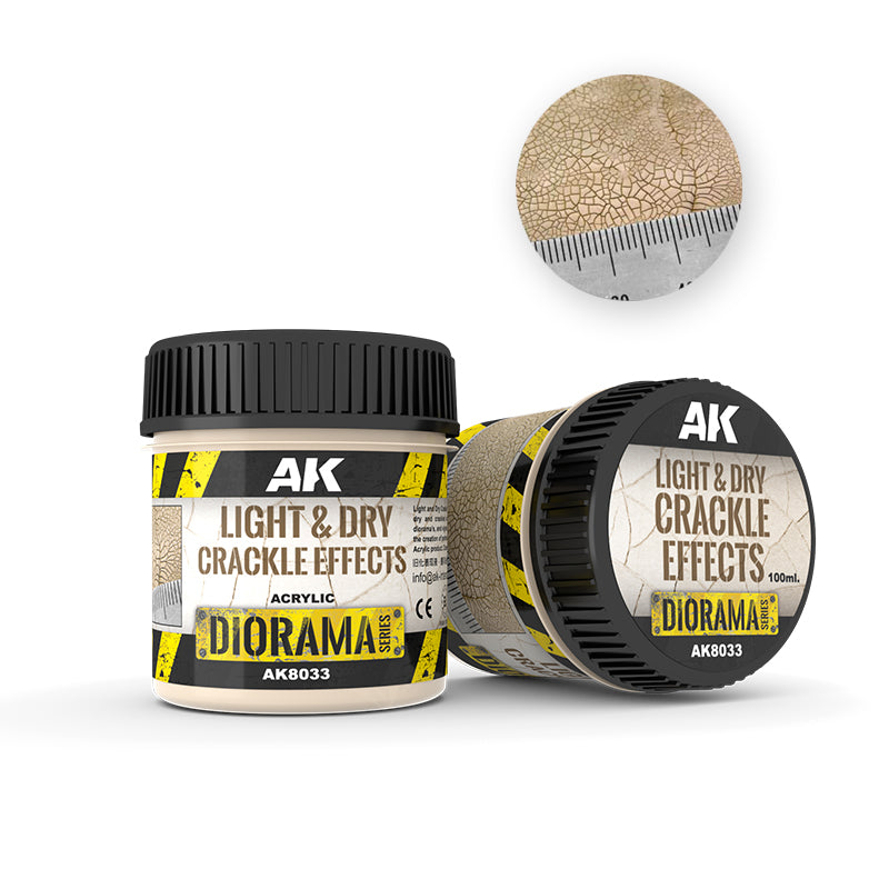 AK Interactive - Diorama - Light & Dry crackle effects - 100ml