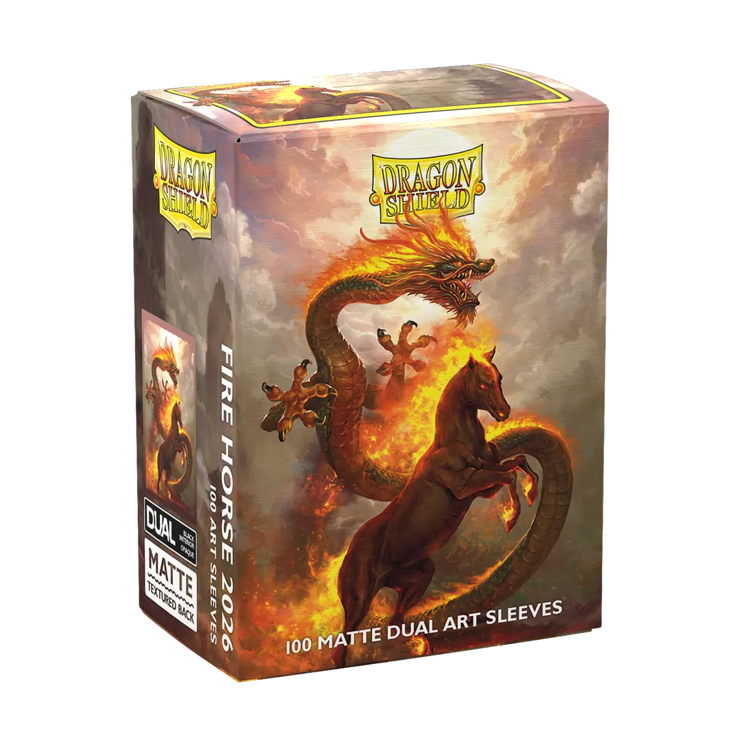 Dragon Shield - 100 Sleeves - Dual Matte Art - Fire Horse 2026
