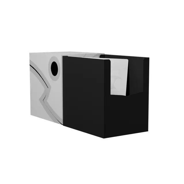 Dragon Shield - Deckbox - Double Shell: Ashen White/Black