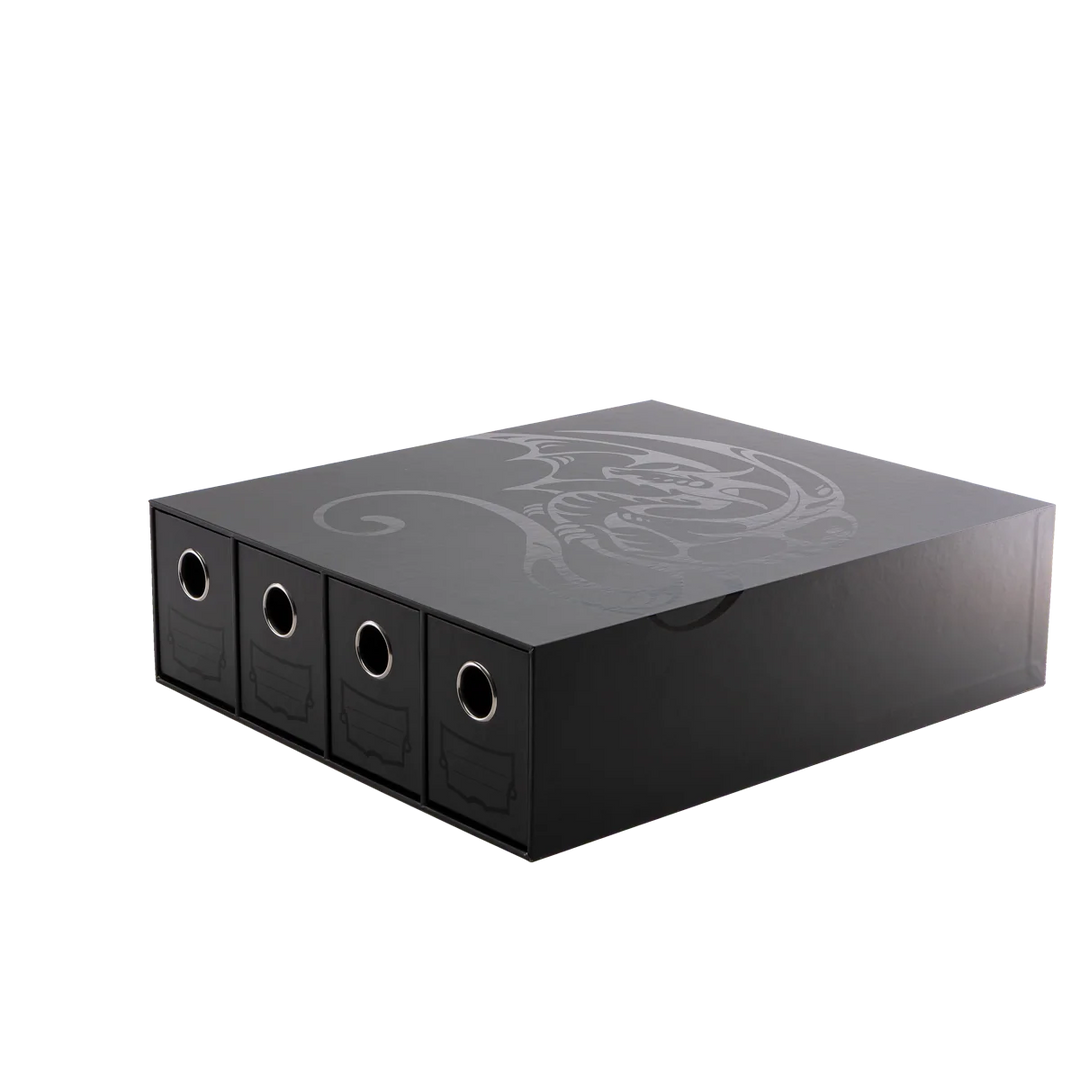 Dragon Shield - Fortress - 4-Card Drawers Horizontal - Black