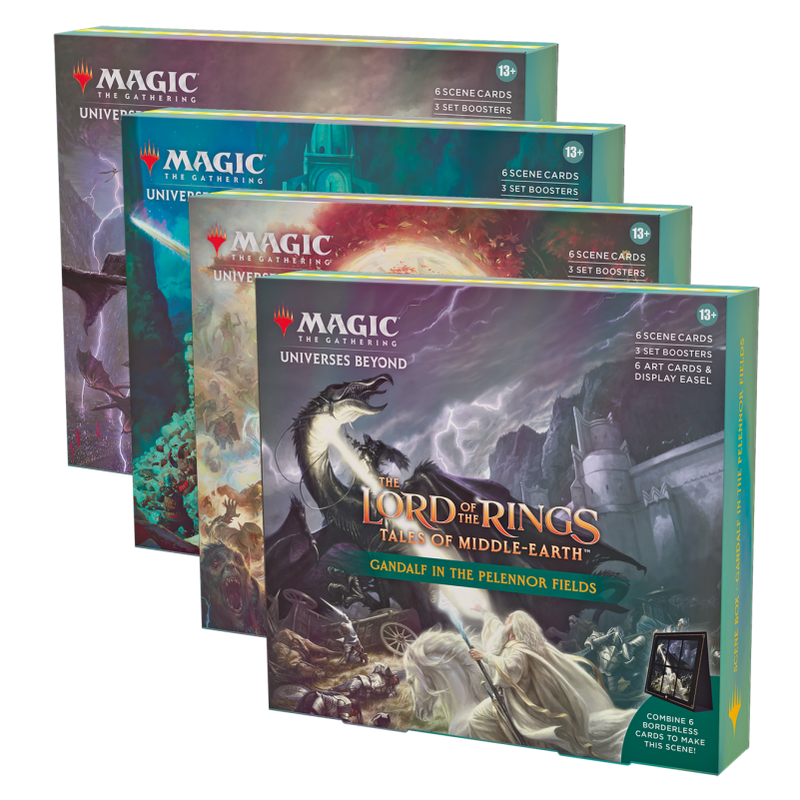 Magic: The Gathering - Scene Box - The Lord of The Rings: Tales of Middle-Earth - All Four Boxes