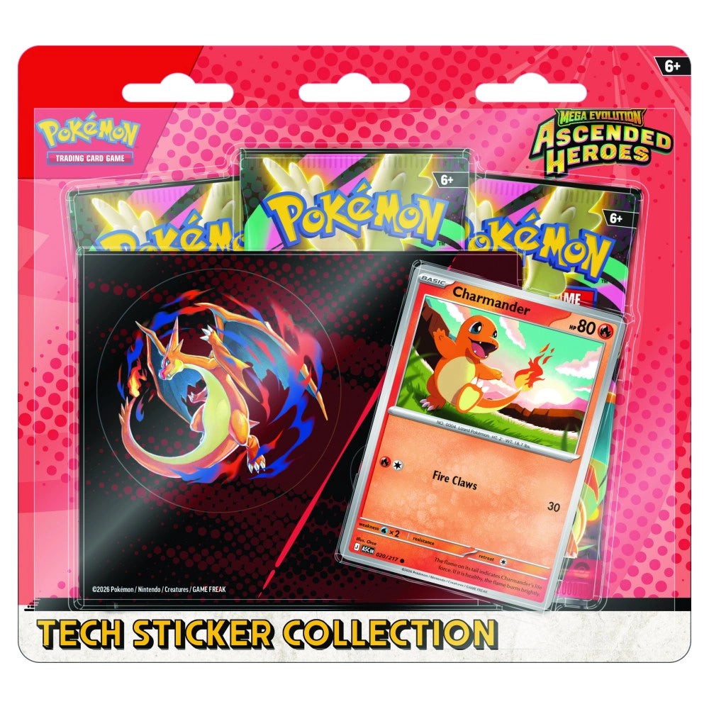 Pokémon - Tech Sticker Collection - Mega Evolution 2.5: Ascended Heroes - Charmander (Max 2st per hushåll)