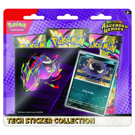 Pokémon - Tech Sticker Collection - Mega Evolution 2.5: Ascended Heroes - Gastly (Max 2st per hushåll)