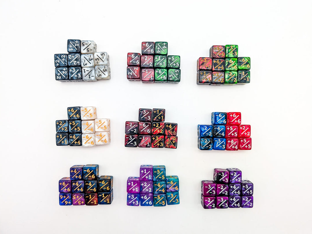 Dice - Counter Dice Split Bag - +/+ and -/-