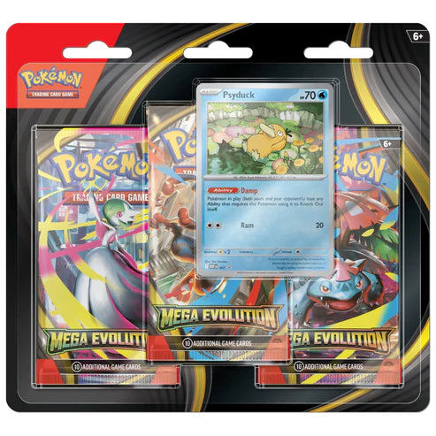 Pokémon - 3P Blister Pack - Mega Evolution: Psyduck (Release 10/10)