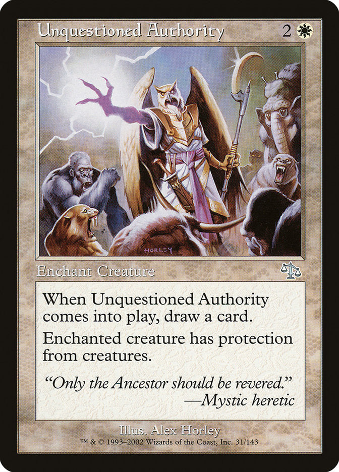 Unquestioned Authority, Judgment Card Art