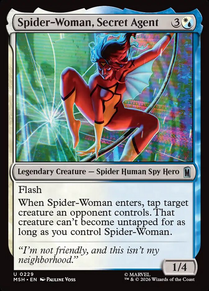 Spider-Woman, Secret Agent, Marvel Super Heroes Card Art