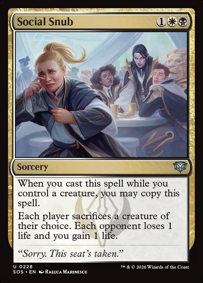 Social Snub, Secrets Of Strixhaven Card Art