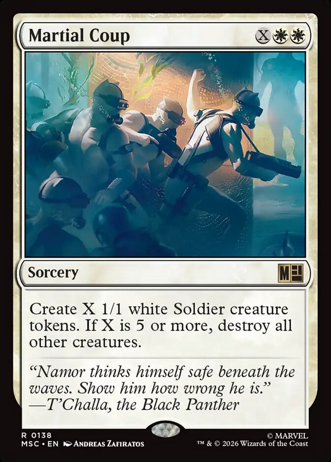 Martial Coup, Marvel Super Heroes Commander Card Art