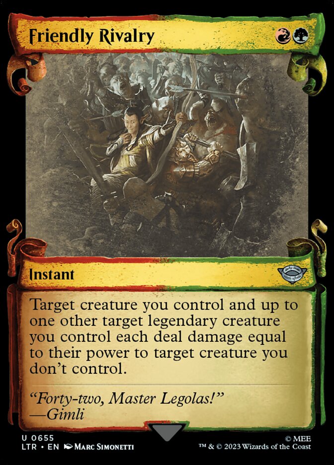 Friendly Rivalry, The lord of the rings: tales of middle-earth Card Art