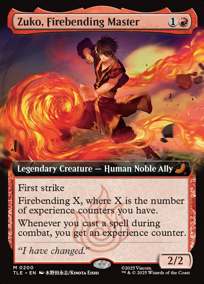 Zuko, Firebending Master, Avatar: The Last Airbender Eternal Card Art