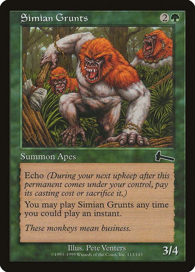 Simian Grunts, Urza's legacy Card Art