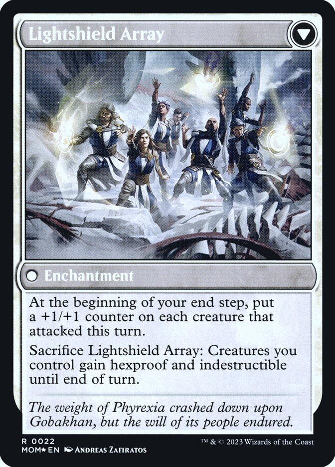 Invasion of Gobakhan // Lightshield Array, March Of The Machine Promos Card Art
