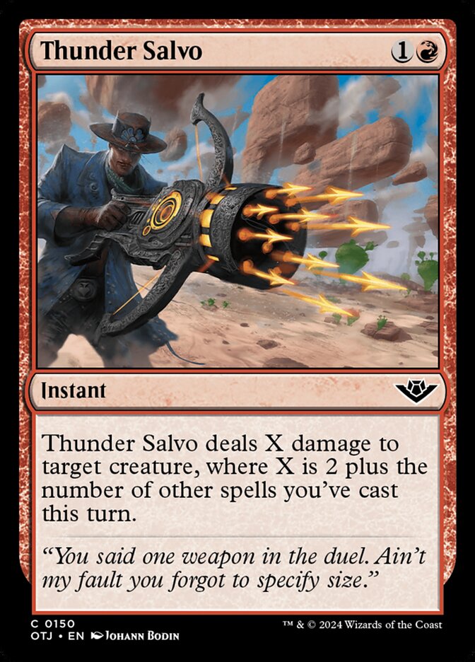 Thunder Salvo, Outlaws of thunder junction Card Art
