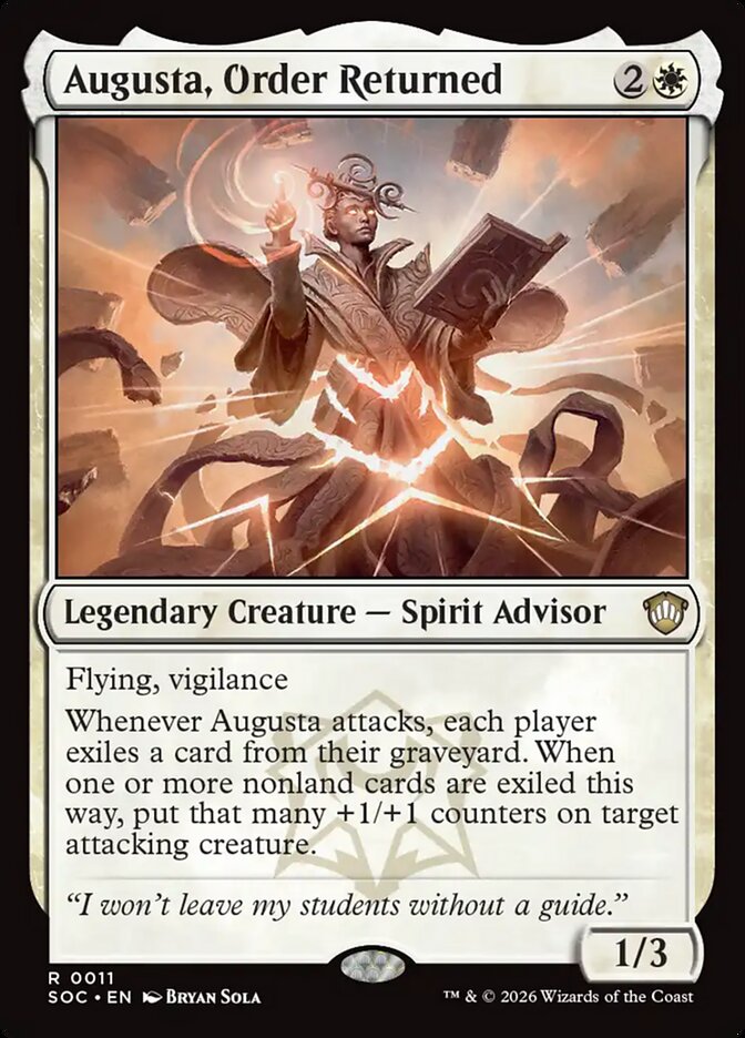 Augusta, Order Returned, Secrets Of Strixhaven Commander Card Art