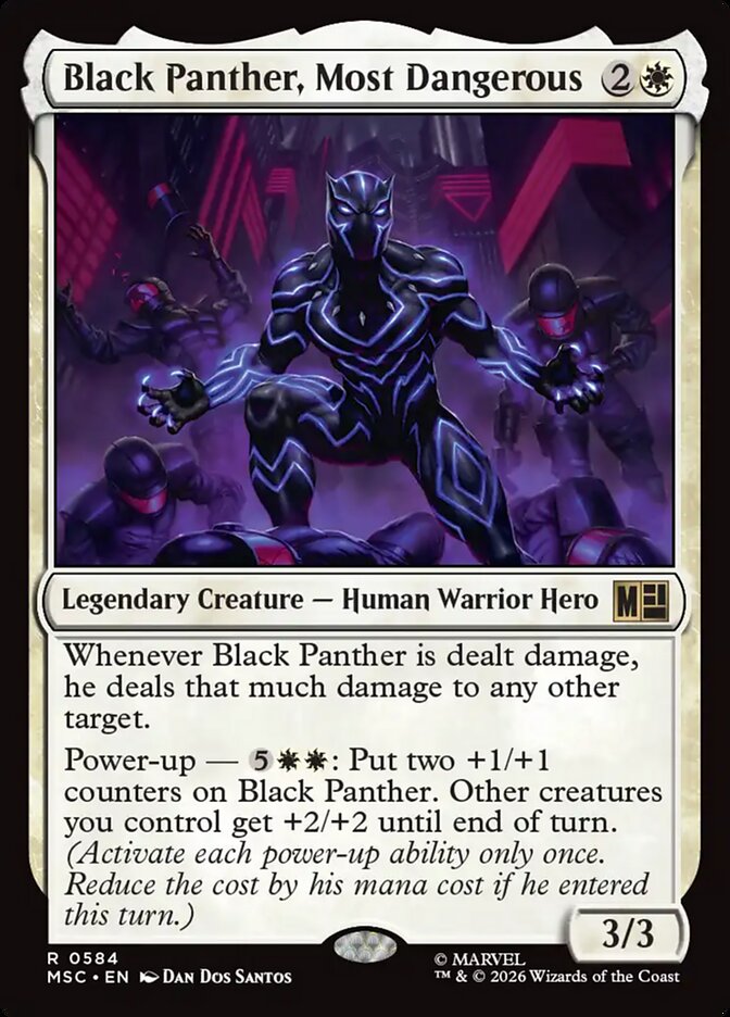 Black Panther, Most Dangerous, Marvel Super Heroes Commander Card Art