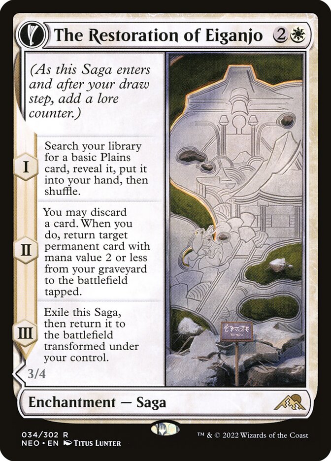 The Restoration of Eiganjo // Architect of Restoration, Kamigawa: neon dynasty Card Art