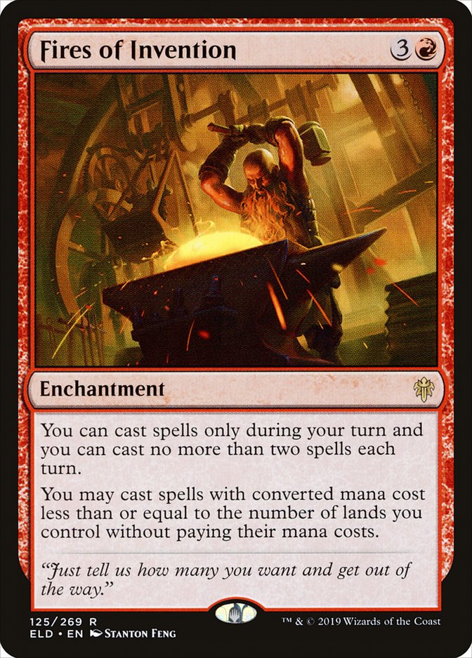 Fires of Invention, Throne of eldraine Card Art