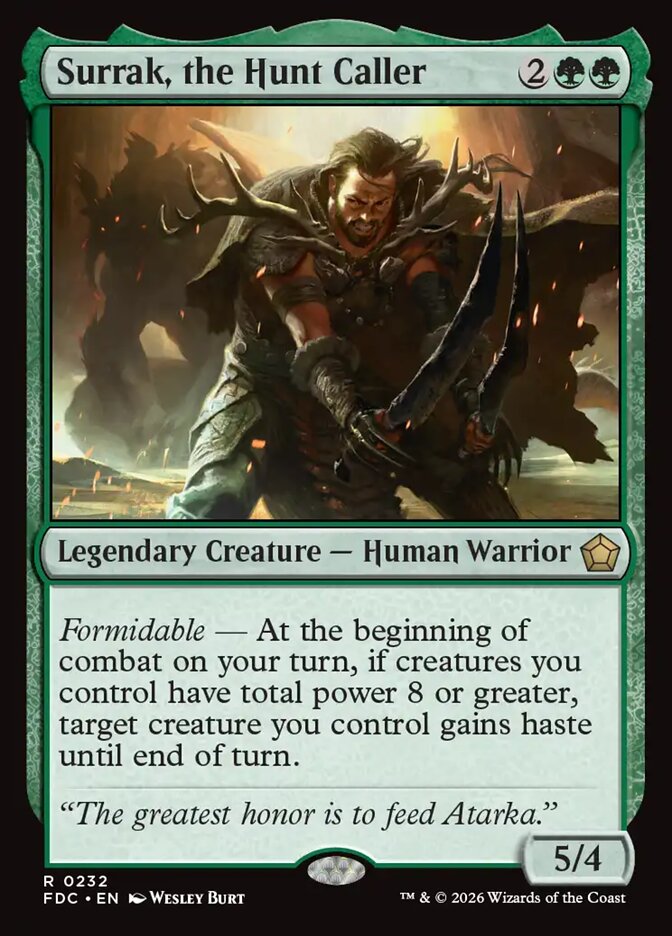Surrak, the Hunt Caller, Foundations Commander Card Art