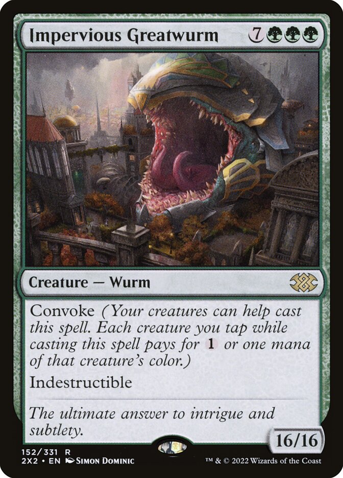 Impervious Greatwurm, Double Masters 2022 Card Art
